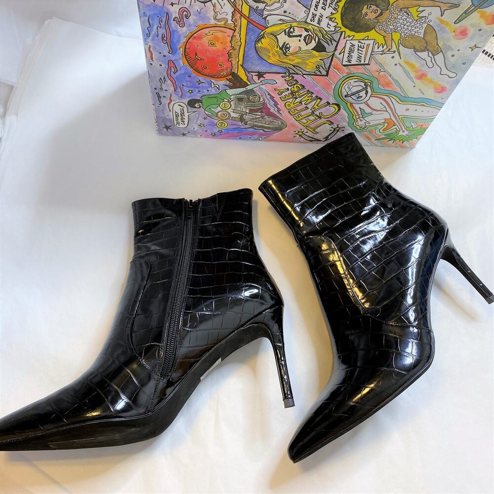 Jeffrey Campbell NIB Khalees Snake Embossed Booti… - image 8